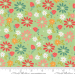 Moda - Raspberry Summer - Spring Florals, Mint