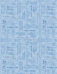 Wilmington Prints - Hydrangea Mist - Word Toss, Blue