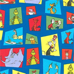 Robert Kaufman - Celebrate Seuss! - Boxed Characters, Blue