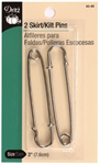 Dritz - Skirt/Kilt Pins - Nickel-Finish - 3^ 2 ct.