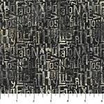 Northcott - My Type - Letter Matrix, Charcoal