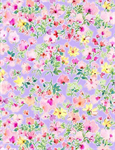 Timeless Treasures - Spring Song - Watercolor Pink Spring Florals, Lavender