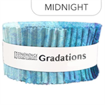 Northcott - Stonehenge Gradations II - 40 x 2½^ Strip Roll, Midnight