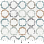 Northcott - Dots & Dashes Flannel - Circles, Gray Rust