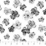 Northcott - Windsong - Small Tonal Floral, White