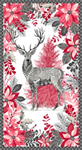 Blank Quilting - Holiday Style - 24^ Christmas Deer Panel, White