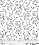 P & B Textiles - Ramblings 12 - Ginko Leaves, White on White