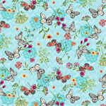 Studio E - Butterfly Dreams - Mini Butterfly Toss, Light Blue