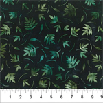 Northcott - Banyan Batiks Fragrant - Leaves, Black