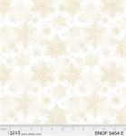 P & B Textiles - Snowfall - Large Snowflakes, Ecru/White