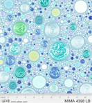 P & B Textiles - Mindful Mandalas - Circles and Dots, Light Blue