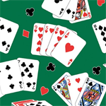 Benartex Kanvas Studio - Let's Play - Playing Cards, Green