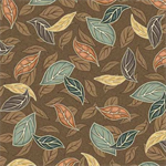 Quilting Treasures - Frond Nouveau - Tossed Leaves, Brown