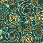 Quilting Treasures - Portofino - Paisley, Teal