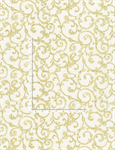 Timeless Treasures - Holiday - Metallic Scrolls, Cream