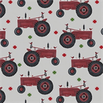 Benartex Artistry - Winter at The Farm - Tractor Joy, Light Grey