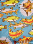 Polar Fleece - 60^ Fleece - Fish Tales, Turquoise