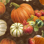 Quilting Treasures - Autumn Forest - Pumpkins & Gourds, Brown