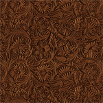 Blank Quilting - Cowboy Culture - Tooled Leather, Brown