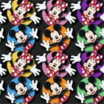 Springs Creative - Mickey & Minnie - Happy Mice, Black