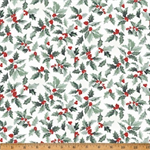 Hoffman California - Christmas Splendor - Holly Berry, Winter Cherry/Silver