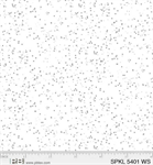 P & B Textiles - Sparkle - Abstract Metallic Dots, Silver/White