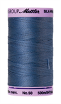 Mettler Thread - Silk-Finish 100% Cotton - 547 yds; 50 Wt. Smoky Blue