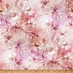 Hoffman California - Blush Garden - Tonal Floral, Light Camellia