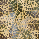 Benartex - Batiks - Bali Sandy Isle - Cane Leaf, Tan