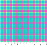 Northcott - Piccadilly - Tri Color Check, Aqua/Multi