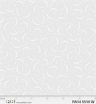 P & B Textiles - Ramblings 14 - Curved Dotty Lines, White on White