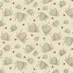 Timeless Treasures - Honey Bee Farm - Tossed Bee Hive, Beige