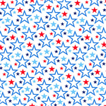 Studio E - Stars & Stripes Forever - Tossed Stars, White