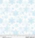 P & B Textiles - Snowfall - Large Snowflakes, Light Blue/White