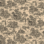 Henry Glass - 108^ Farmhouse - Toile, Tan/Black