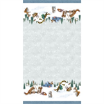 Clothworks - The Secret Life of Squirrels II - Double Border, Mist Gray