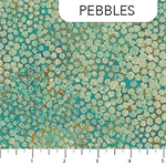 Northcott - Shimmer Metallic - Pebbles, Lagoon