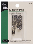 Dritz - Safety Pins - 65-Nickel Plated Steel - Size Assorted - 10 ct.