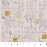 Northcott - Falcon Ridge - Texture with Squares, Tan/Yellow