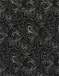 Timeless Treasures - Noir - Fanned Paisley, Black