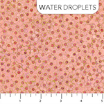 Northcott - Shimmer Metallic - Water Droplets, Coral Reef