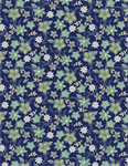 Wilmington Prints - Blissful - Graphic Floral, Navy