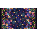 Quilting Treasures - Fleur Etoile - Floral Double Border, Midnight