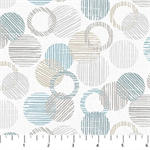 Northcott - Dots & Dashes Flannel - Circles & Dots, Pale Gray