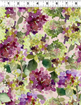 Clothworks - My Happy Place - Hydrangeas, Light Wine