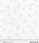 P & B Textiles - Set Sail - Tonal Nautical Items, White