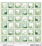 P & B Textiles - Sweet Magnolia - 5 1/2^ Blocks, Light Green