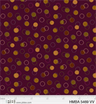 P & B Textiles - Harvest Minis - Circles, Dark Violet