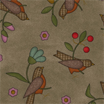 Maywood Studios - Home Sweet Home Flannel - Birds & Flowrs - Gray/Cobblestone