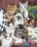 David Textiles - Exclusive Panels - 36^ Cuddly Kittens, Tan